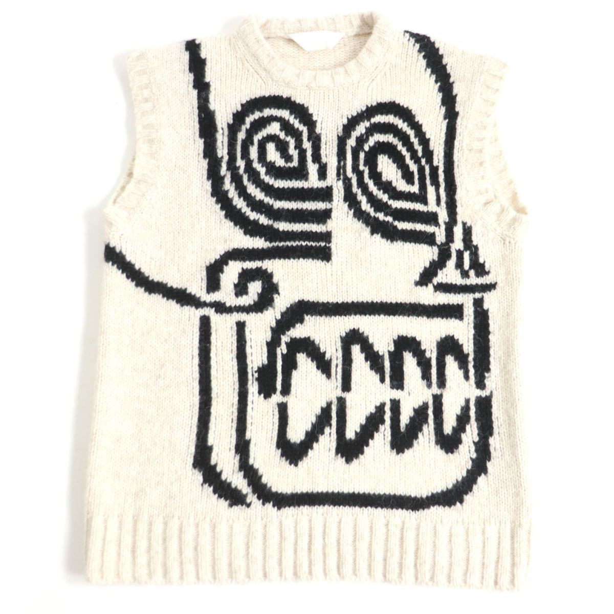 Moncler Genius Alpaca Blend Knit Vest L Beige