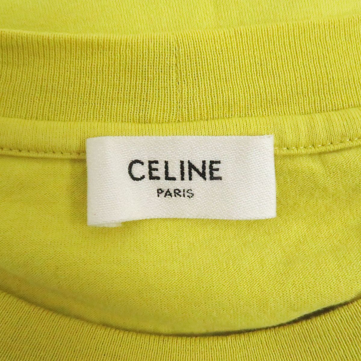 Celine Cotton Logo Print Crew Neck T-shirt S