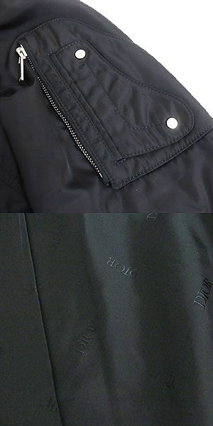 Dior Saddle Pocket Logo Bomber Jacket Black