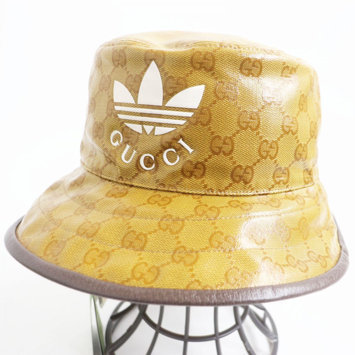 Gucci x Adidas GG Trefoil Bucket Hat Beige S