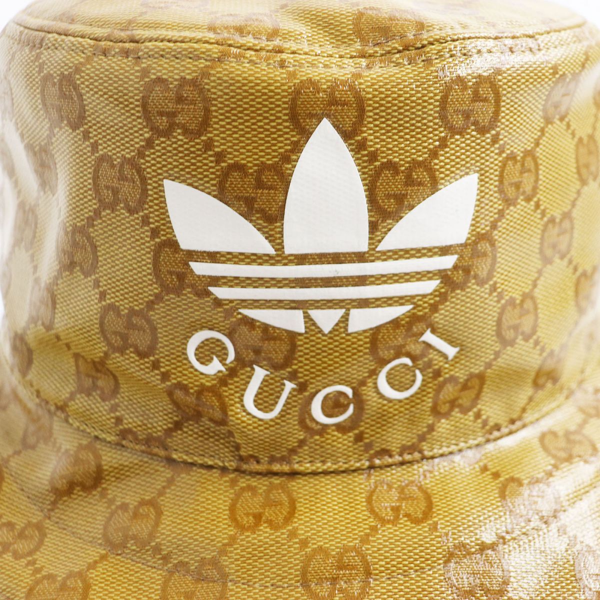 Gucci x Adidas GG Trefoil Bucket Hat Beige S