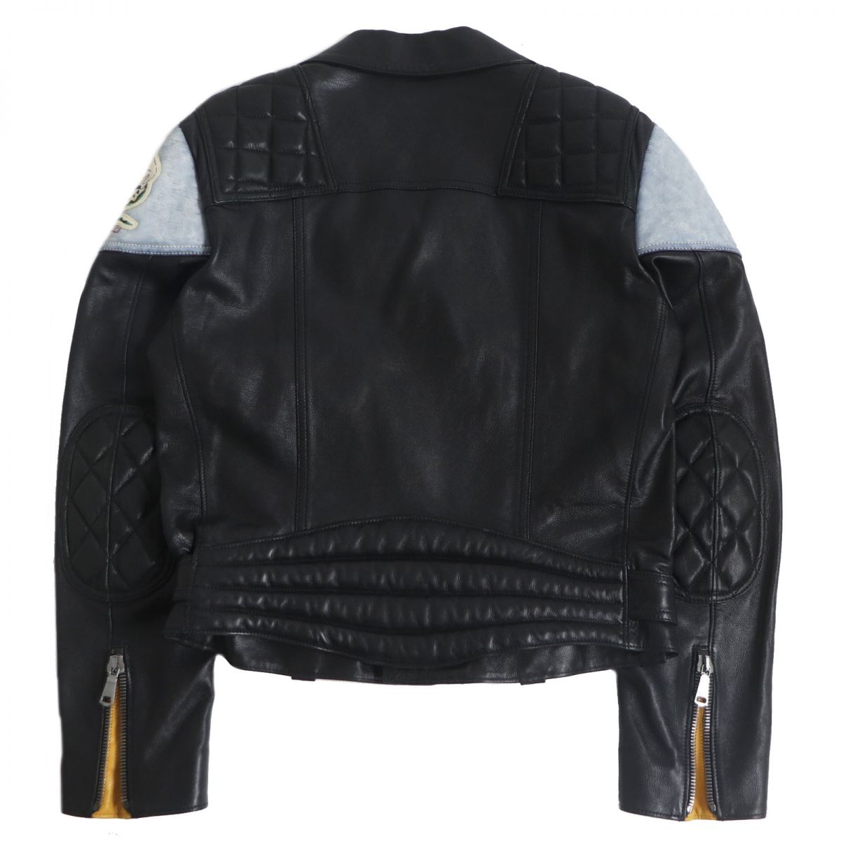 Gucci Skull Motif Leather Rider Jacket Black 48