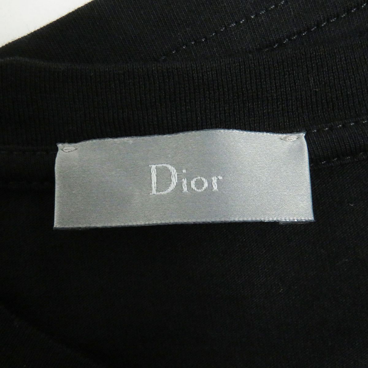 Dior Logo Print Embroidery Cotton T-Shirt XS