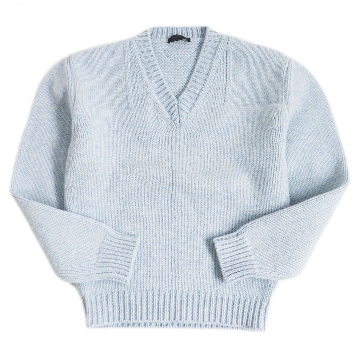 Prada Virgin Wool Knit Light Blue 44