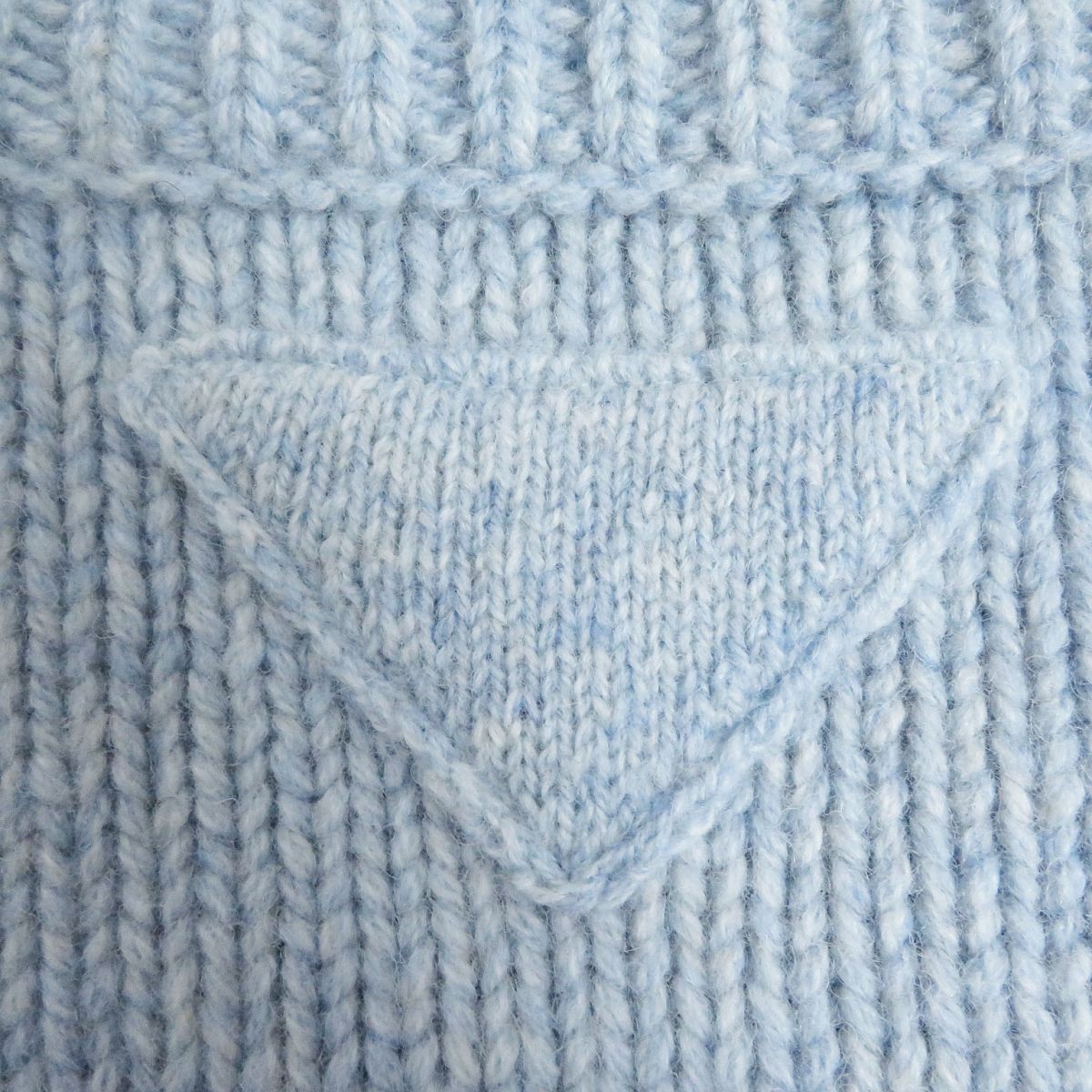 Prada Virgin Wool Knit Light Blue 44