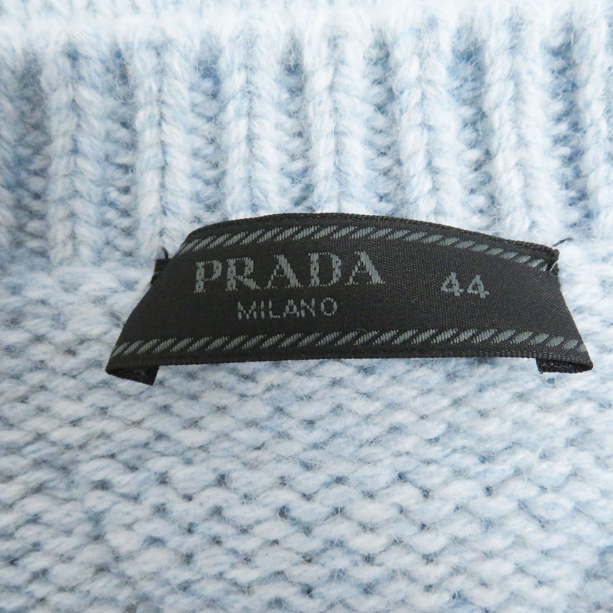 Prada Virgin Wool Knit Light Blue 44