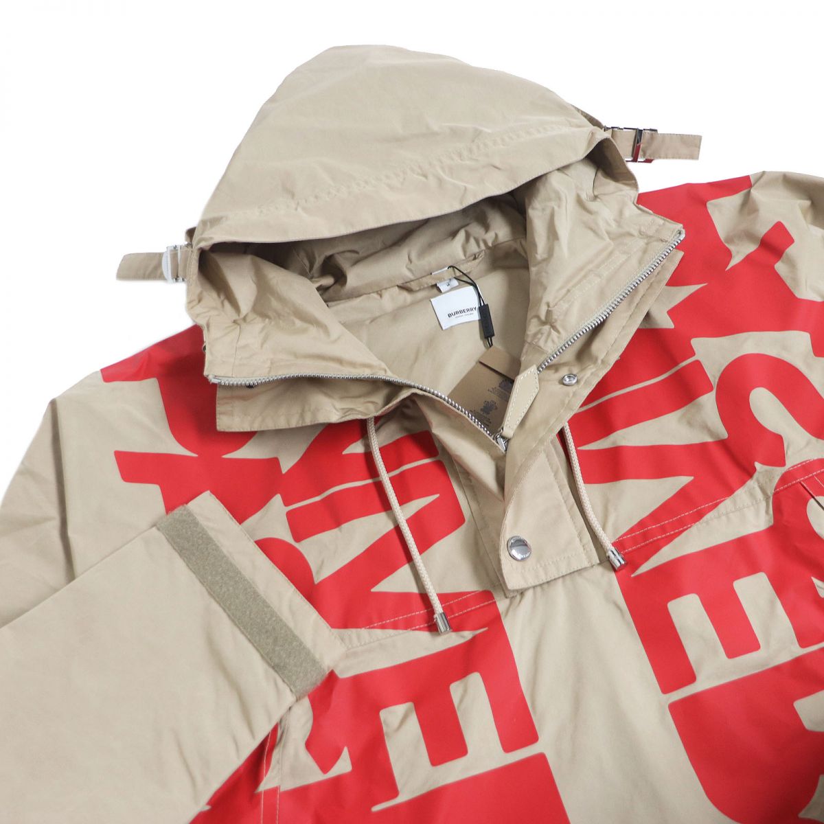 Burberry Hooded Anorak Parka Beige M