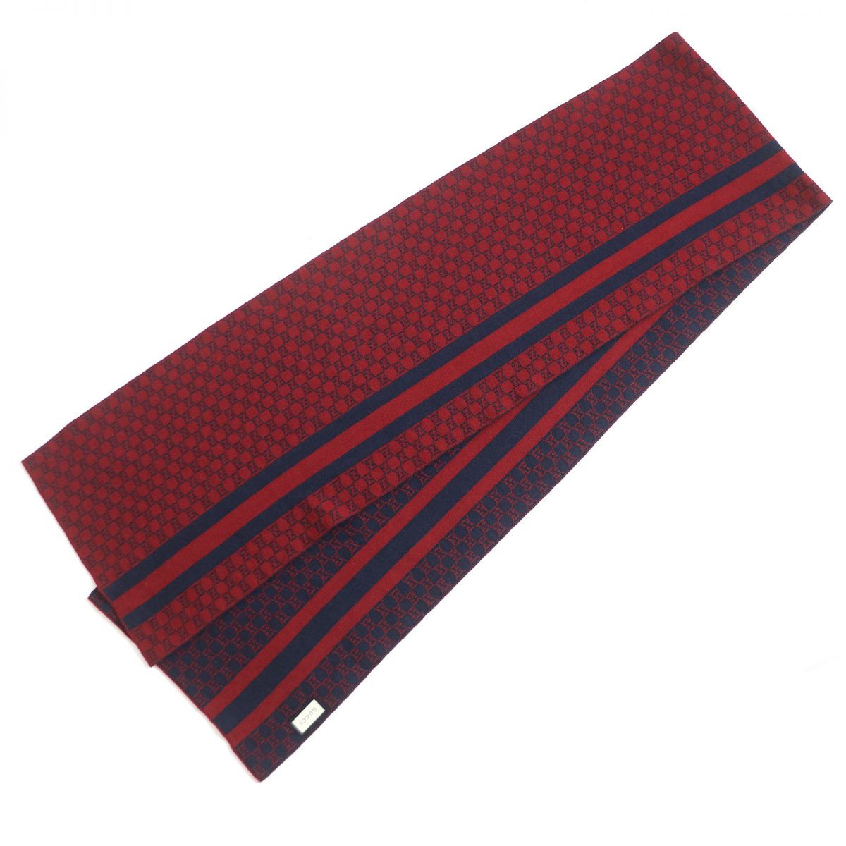 Gucci Wool GG Pattern Scarf 438253