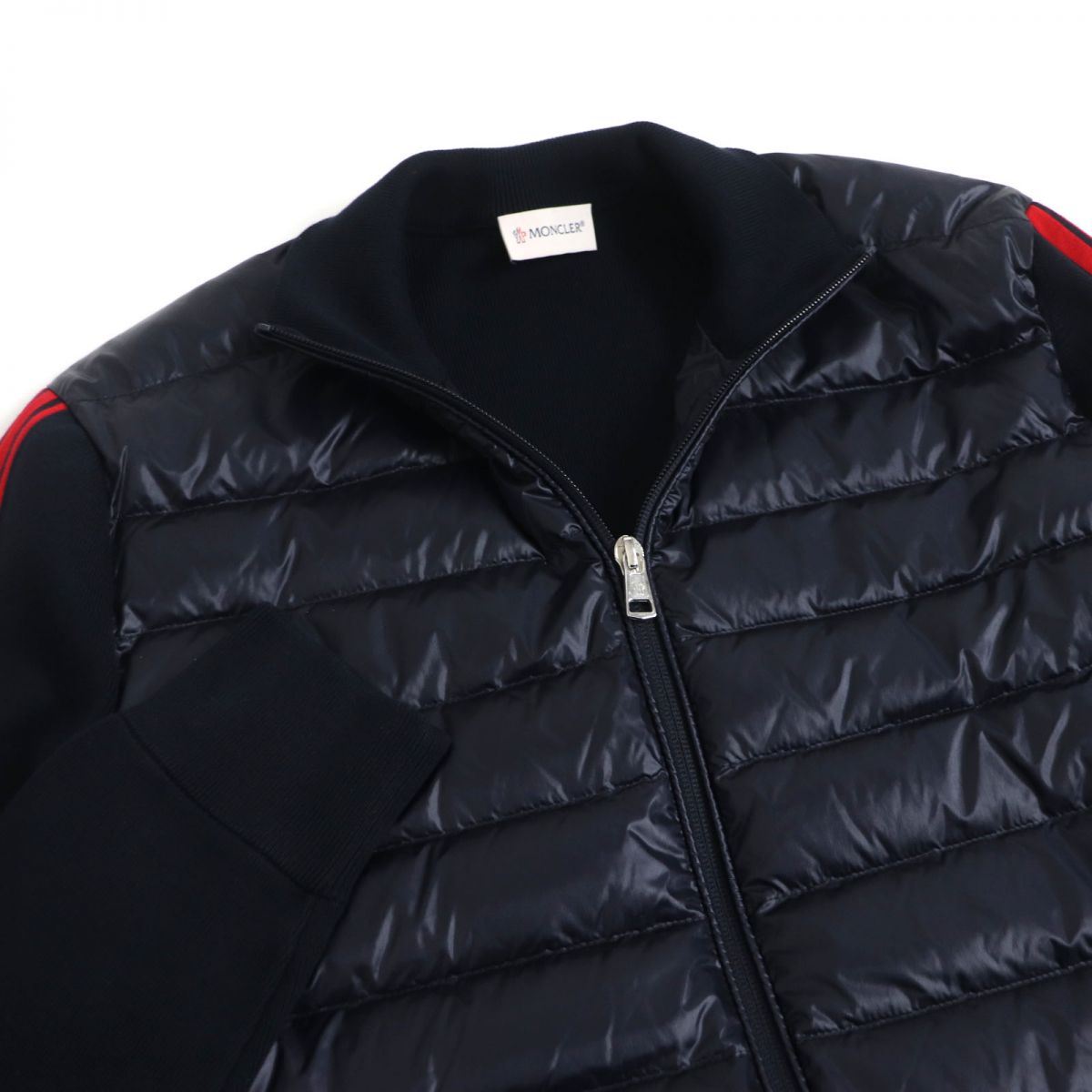 Moncler Cardigan Tricot Arm Logo Knit Down Jacket M