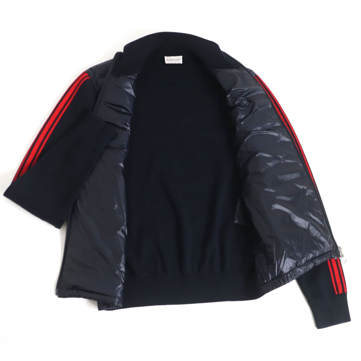 Moncler Cardigan Tricot Arm Logo Knit Down Jacket M