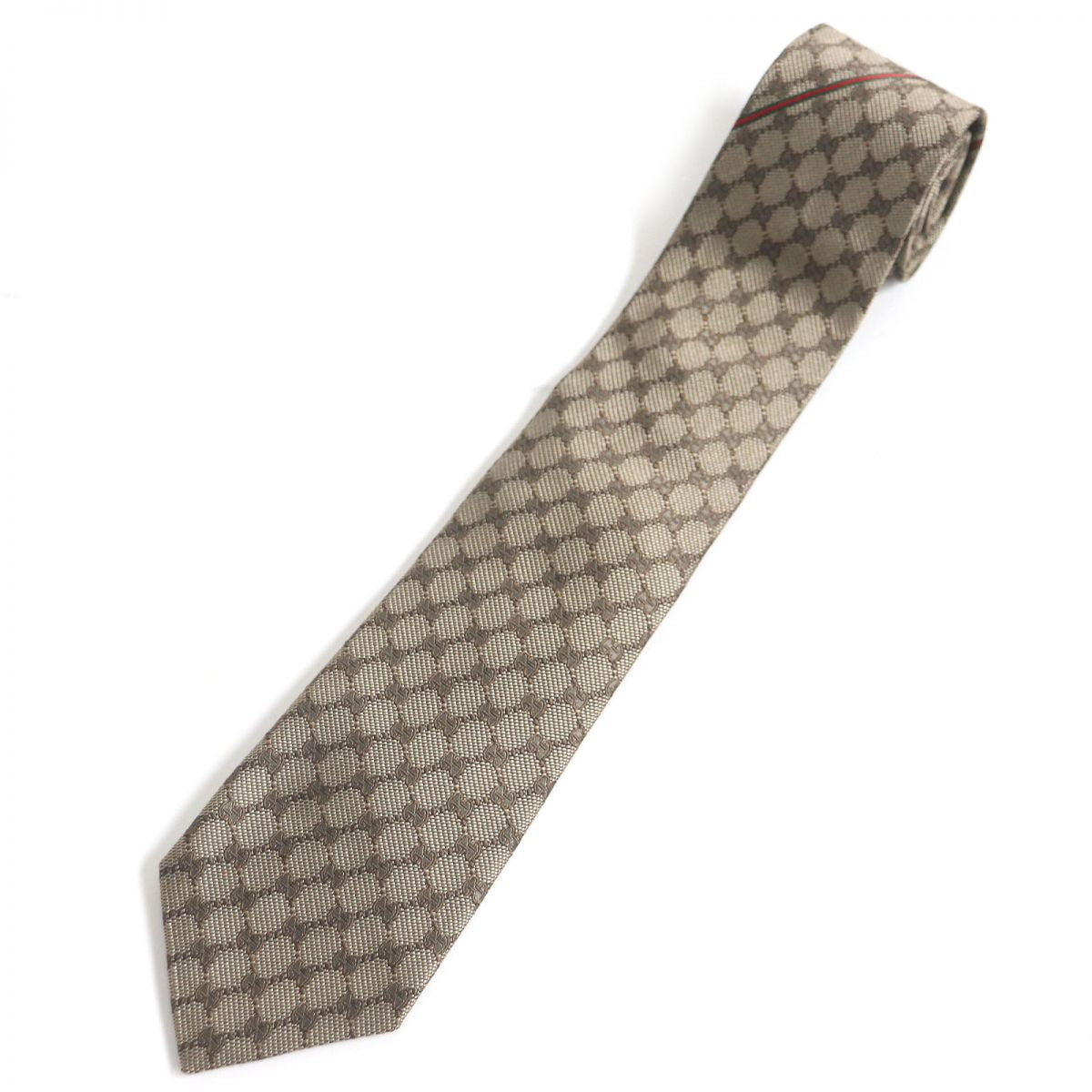 Gucci Silk GG Pattern Web Line Tie