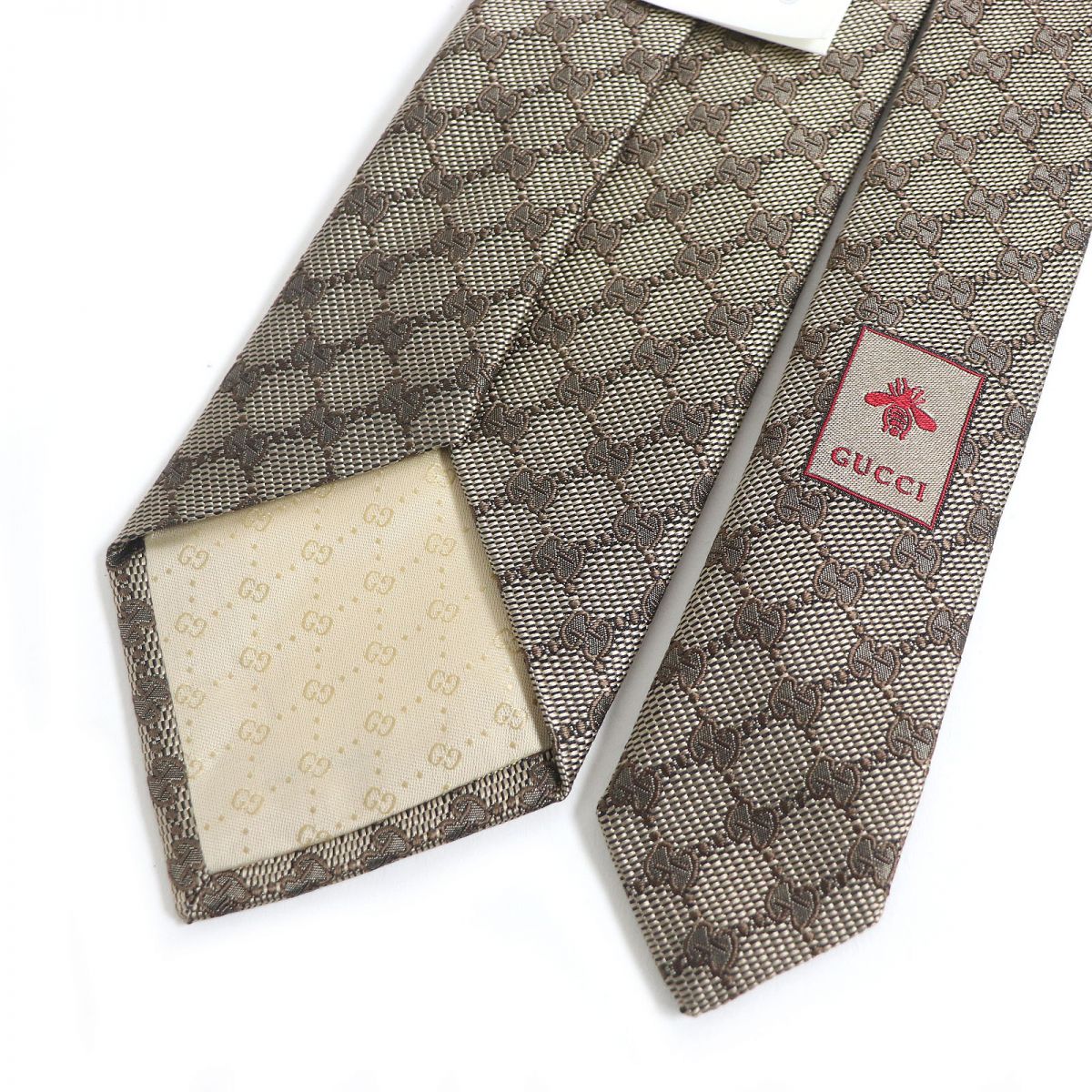 Gucci Silk GG Pattern Web Line Tie