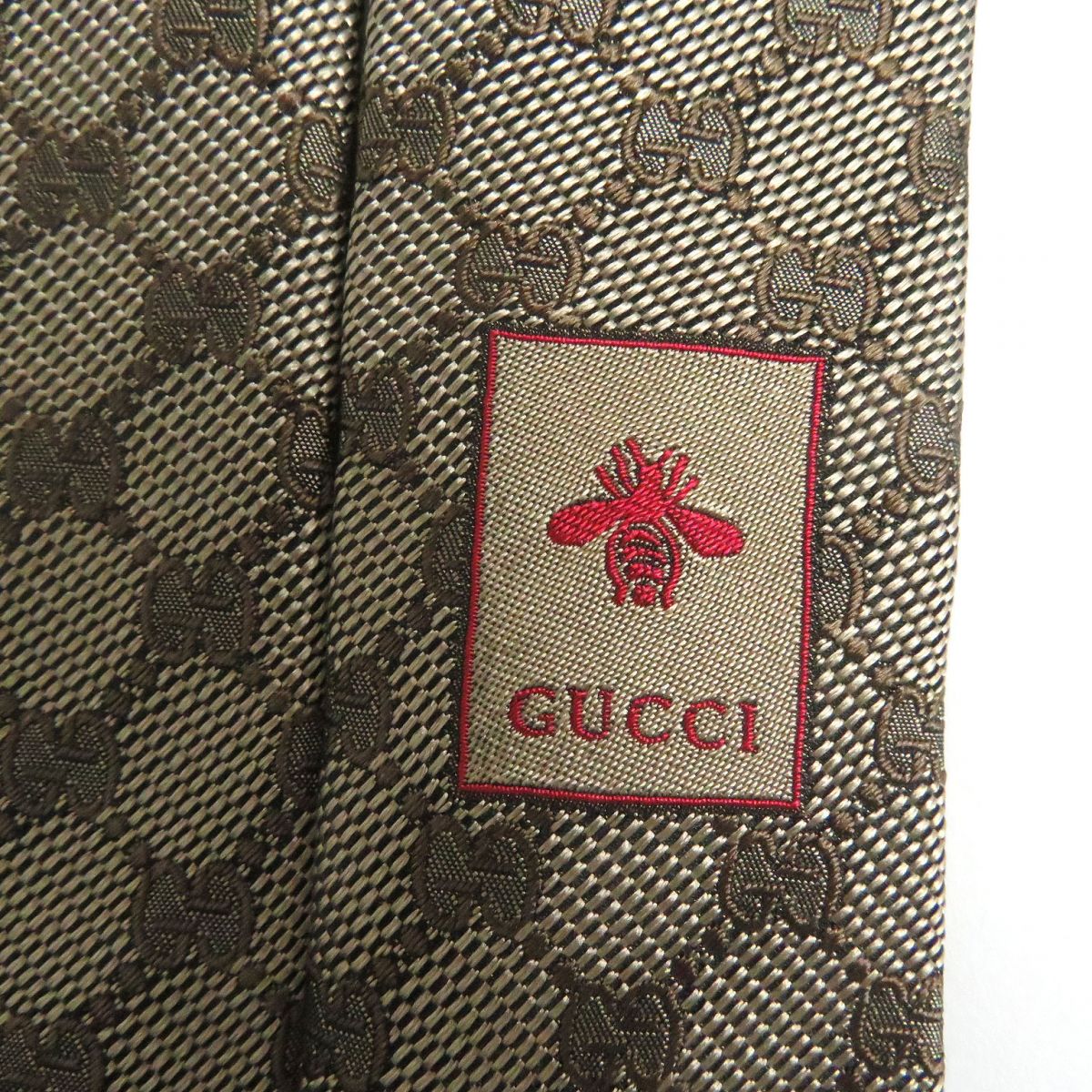 Gucci Silk GG Pattern Web Line Tie