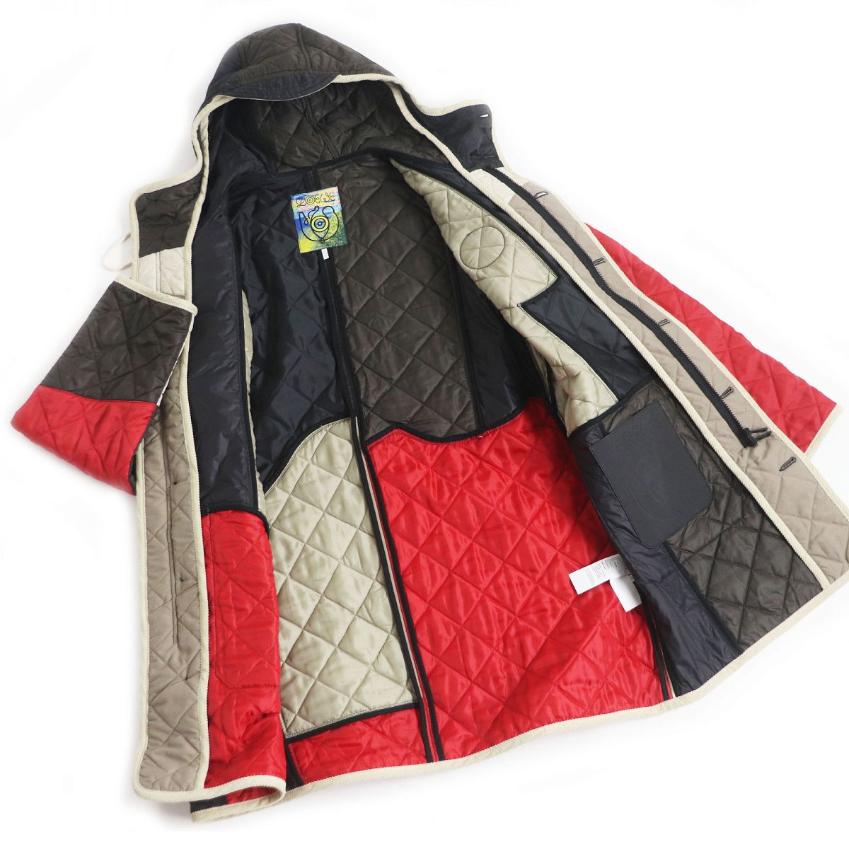 Loewe Upcycled Patchwork Hooded Quilted Coat