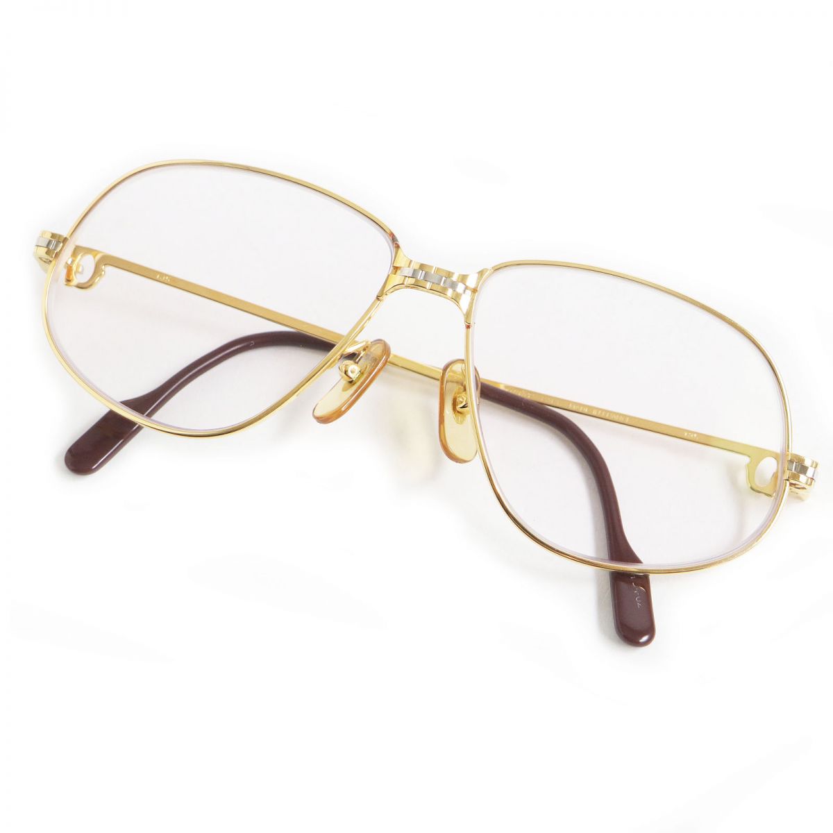 Cartier Maillon PANTHERE Teardrop Glasses Gold Bordeaux