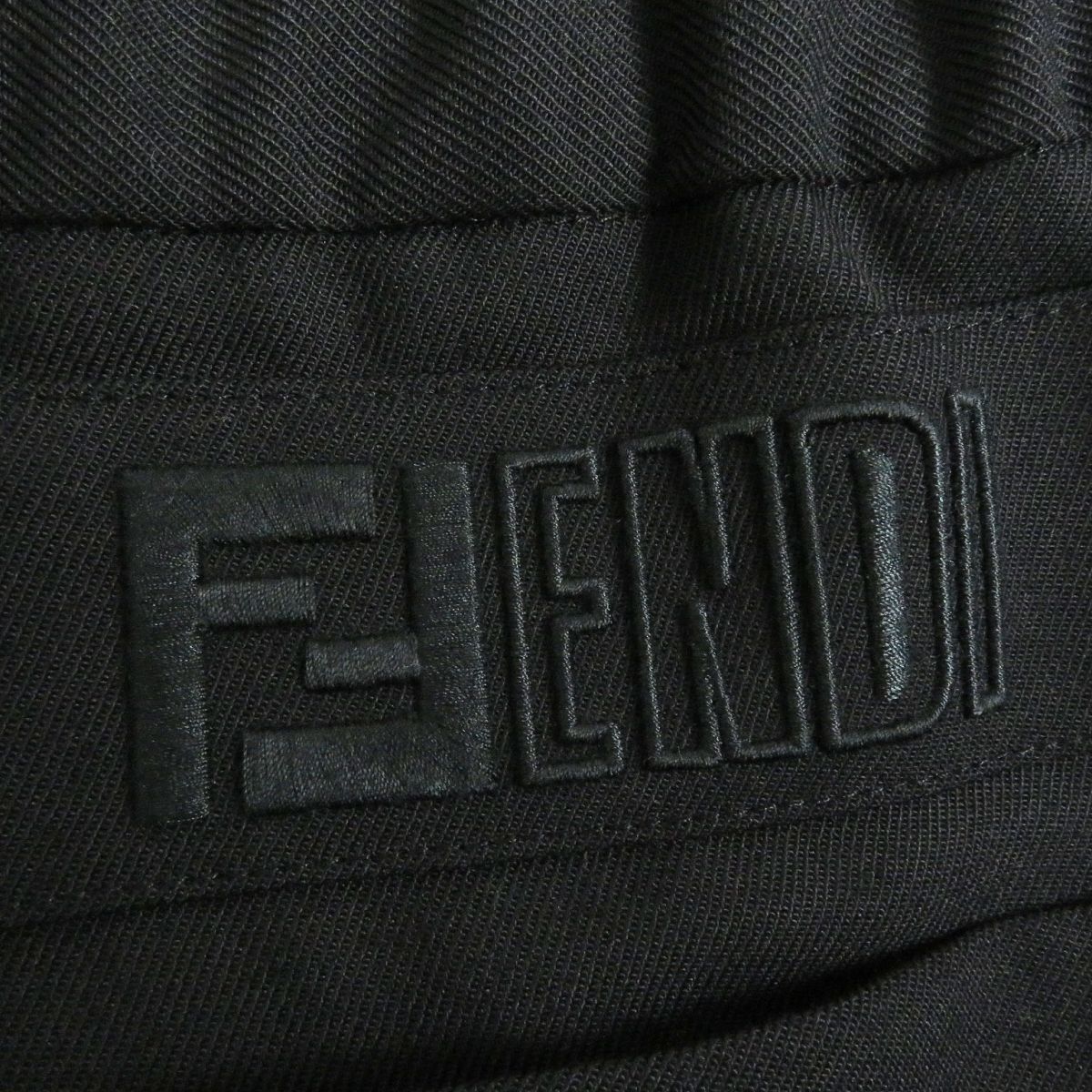 Fendi FF Logo Zucca Embroidery Easy Pants Black 48