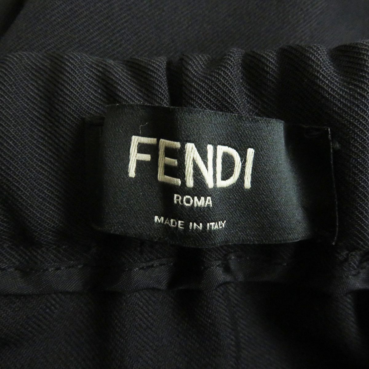 Fendi FF Logo Zucca Embroidery Easy Pants Black 48