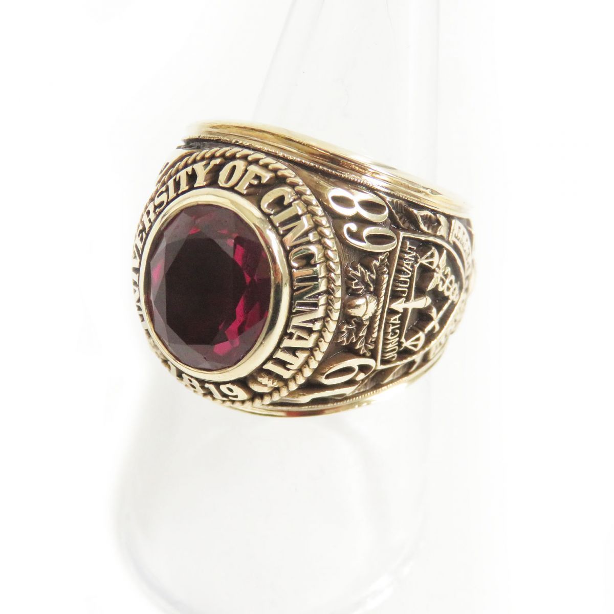 Vintage 1968 University of Cincinnati 10K Stone Ring