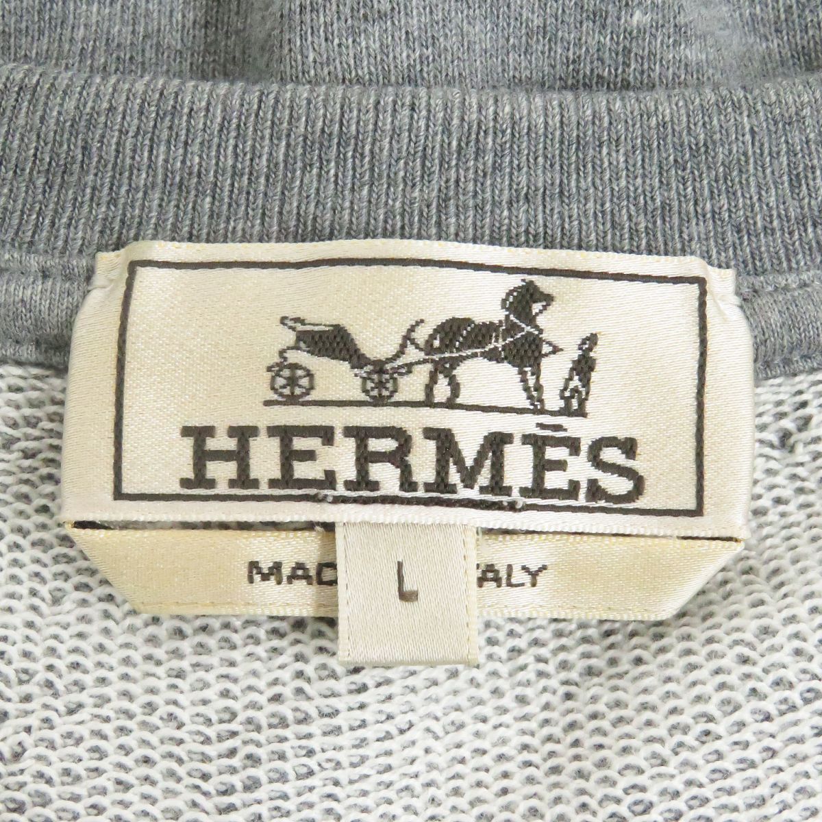 Hermes Cotton Crew Neck Sweatshirt Gray L