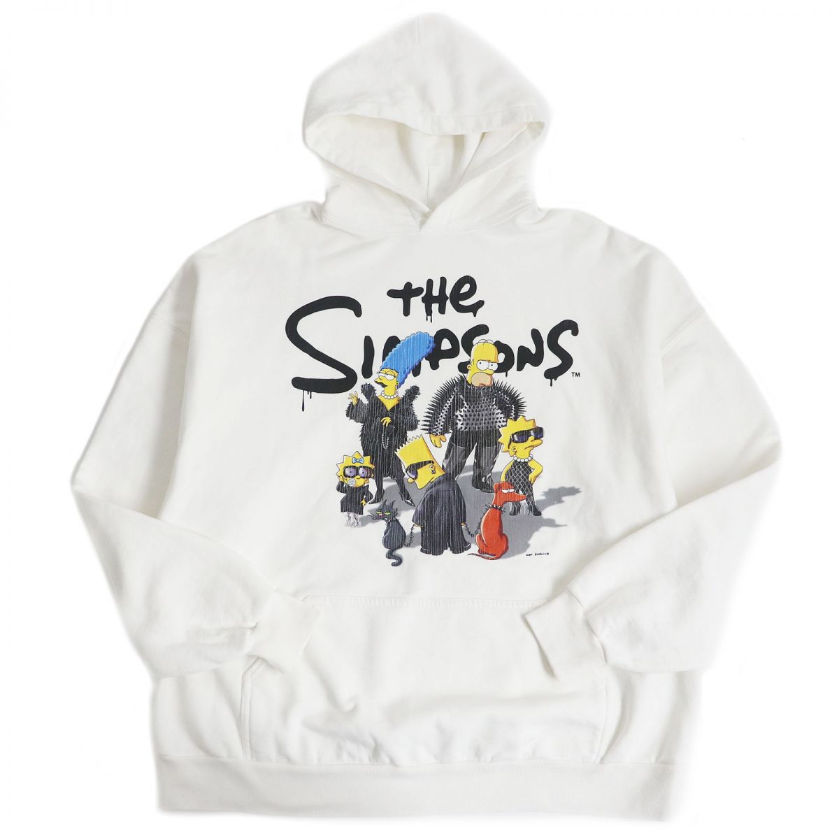 Balenciaga Simpsons Crack Print Hoodie White L