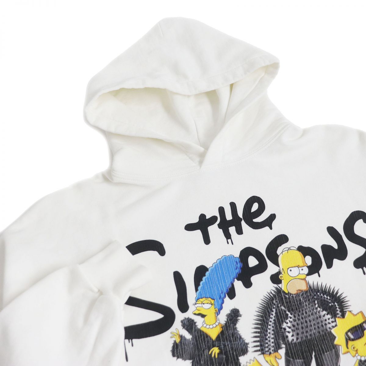 Balenciaga Simpsons Crack Print Hoodie White L