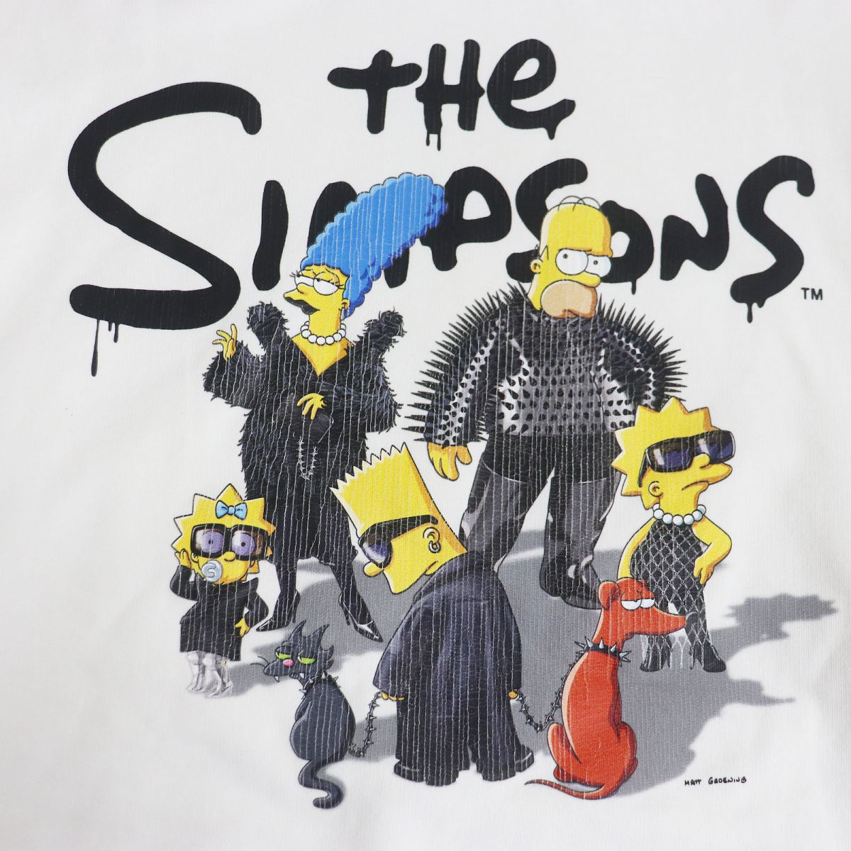 Balenciaga Simpsons Crack Print Hoodie White L