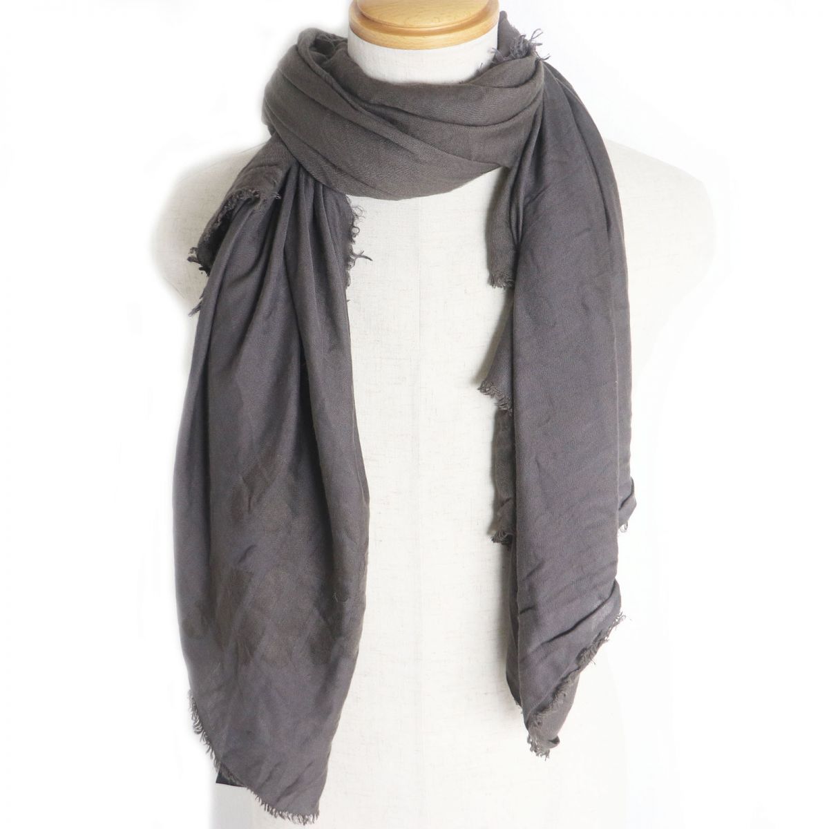 Emporio Armani Eagle Logo Stole Shawl Charcoal