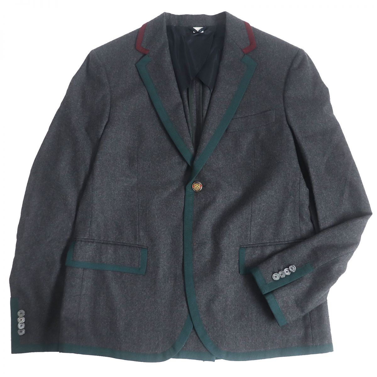 Gucci Wool Logo Emblem Bee Blazer Gray 50