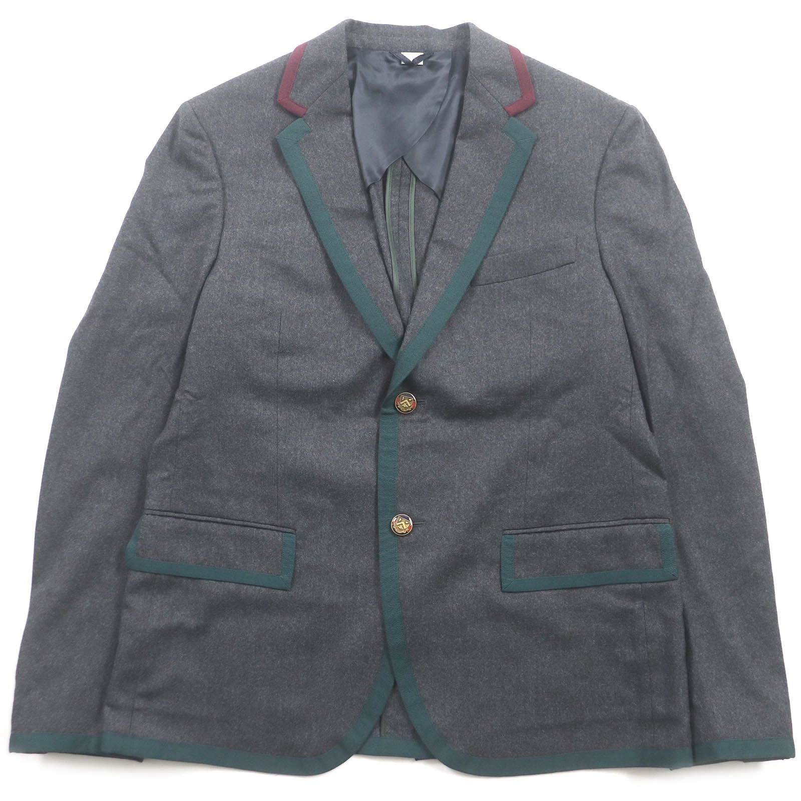 Gucci Wool Logo Emblem Bee Blazer Gray 50