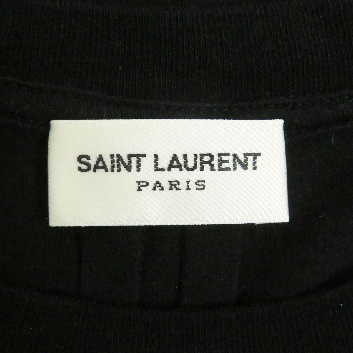 Saint Laurent 100% Cotton T-Shirt Black S