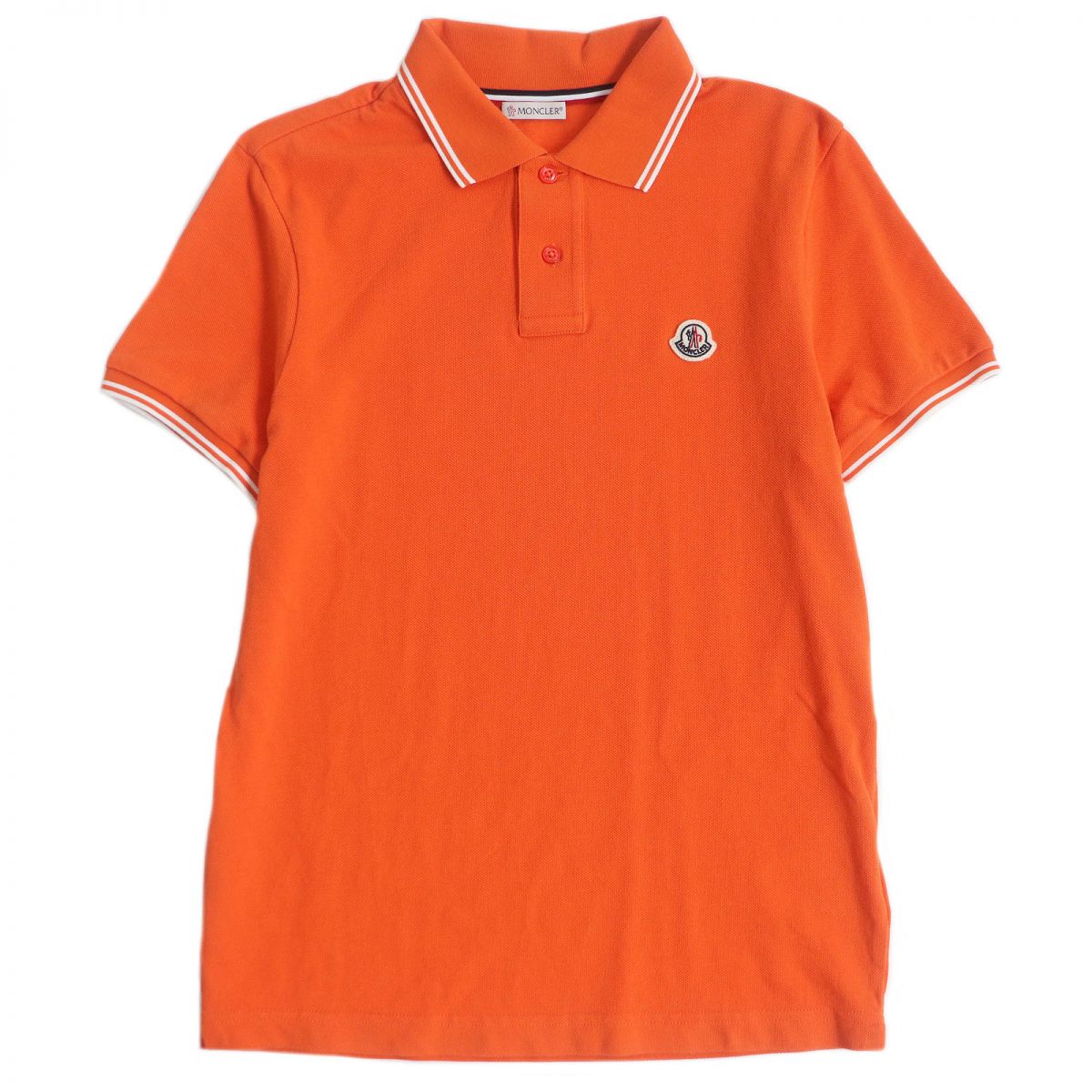 Moncler Cotton XS Polo Shirt Orange