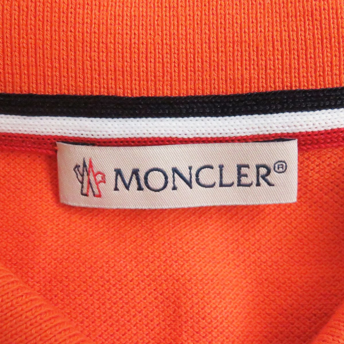 Moncler Cotton XS Polo Shirt Orange