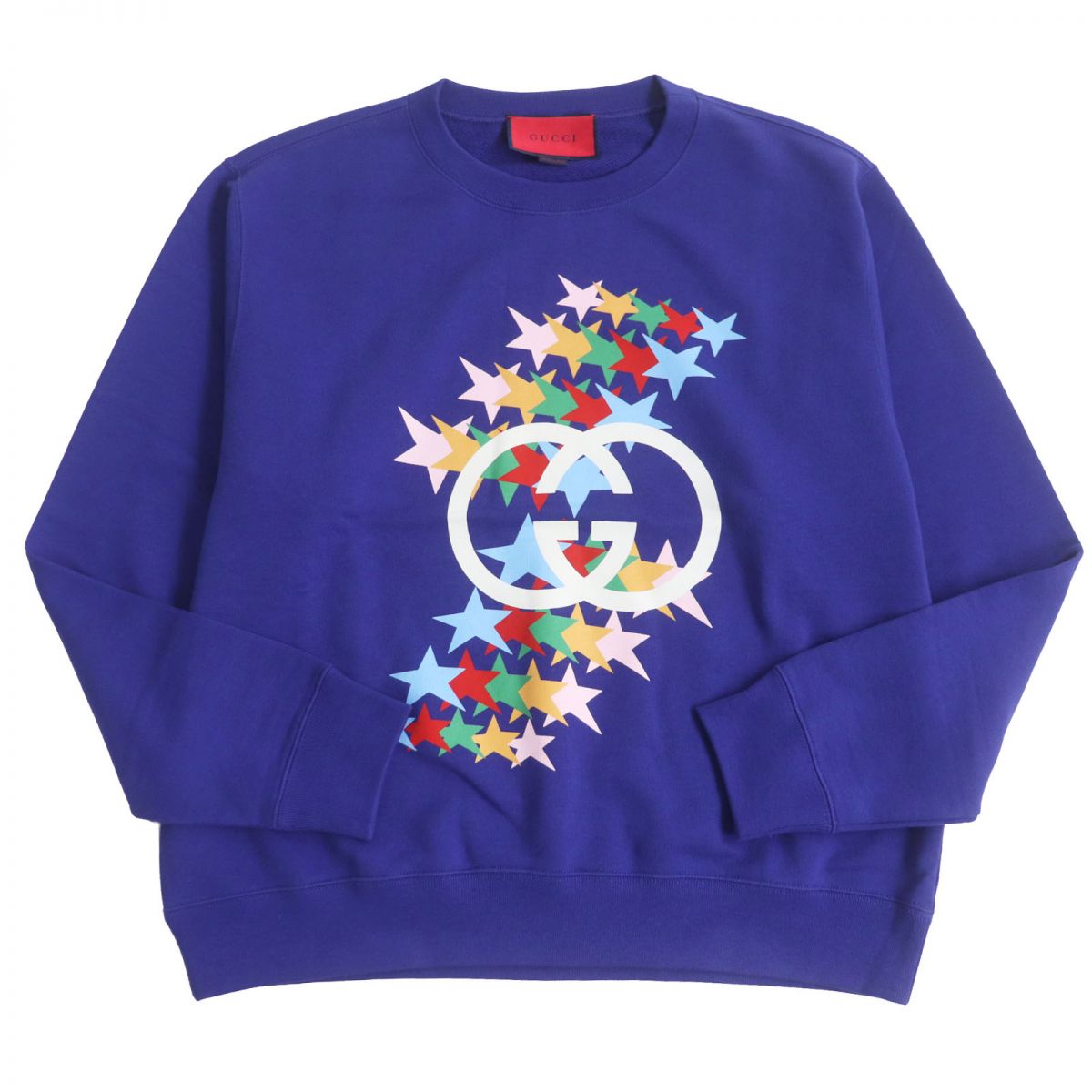 Gucci GG Logo Star Print Cotton Sweatshirt XS