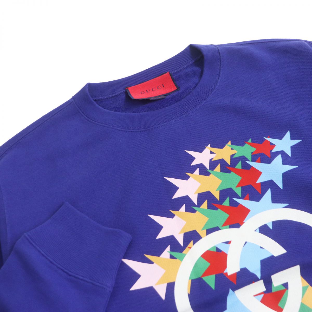 Gucci GG Logo Star Print Cotton Sweatshirt XS