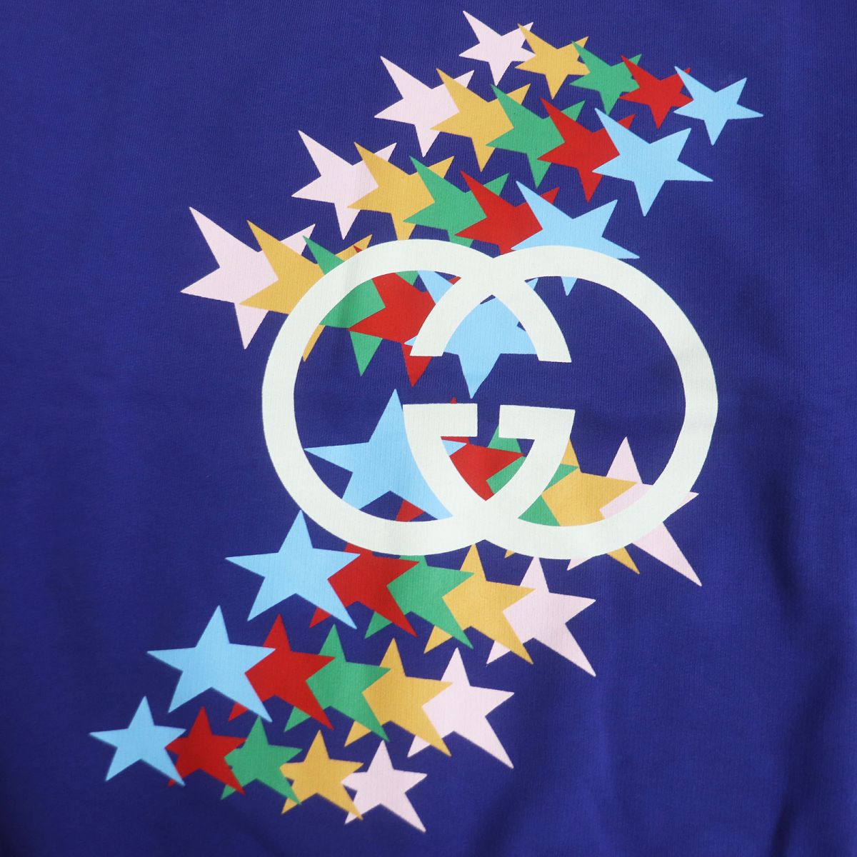 Gucci GG Logo Star Print Cotton Sweatshirt XS