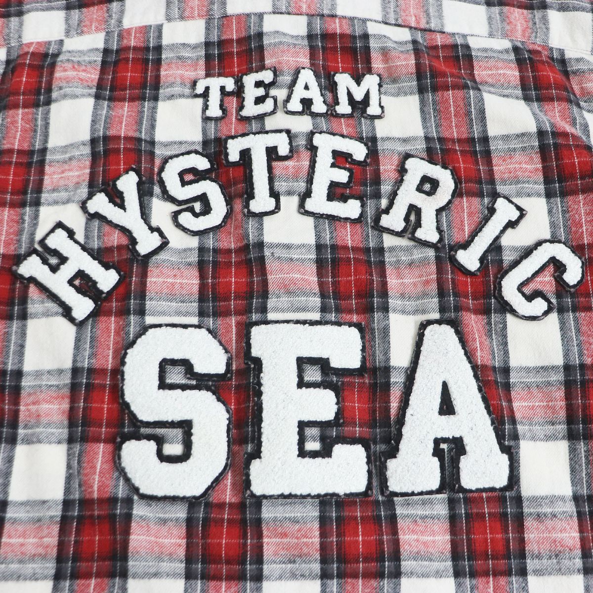 Hysteric Glamour Check Logo Patch Flannel Shirt Red L