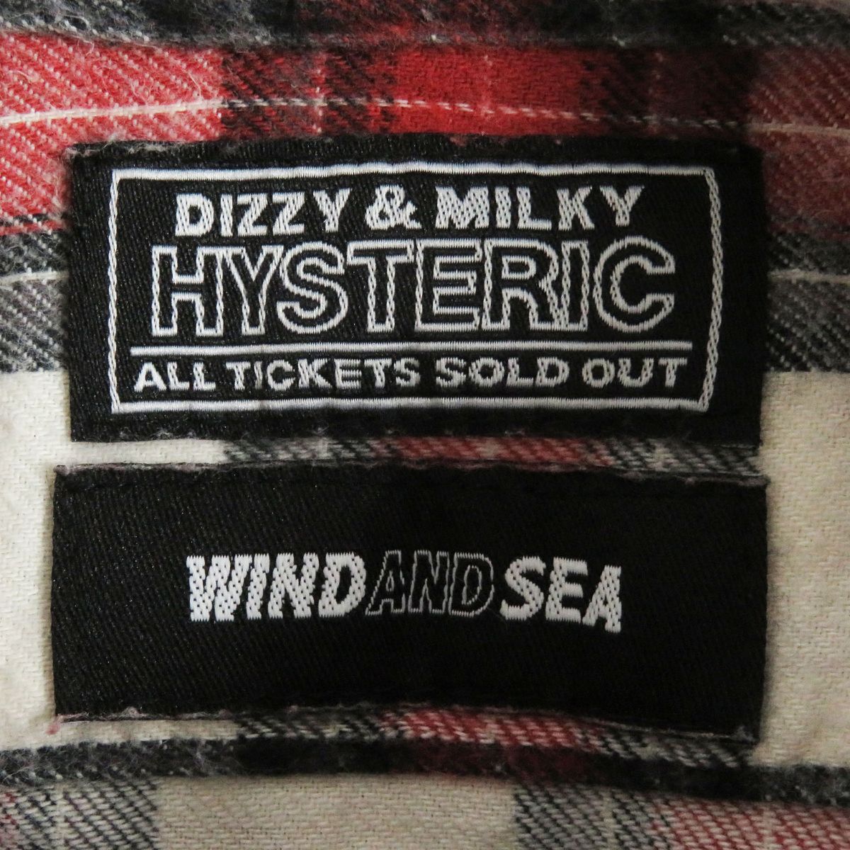 Hysteric Glamour Check Logo Patch Flannel Shirt Red L