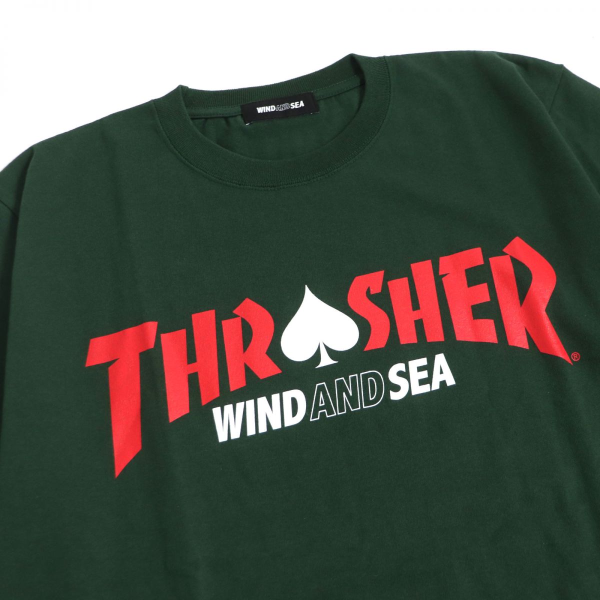 WIND AND SEA Thrasher Logo T-Shirt Green L