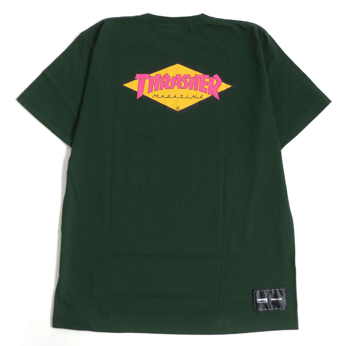 WIND AND SEA Thrasher Logo T-Shirt Green L