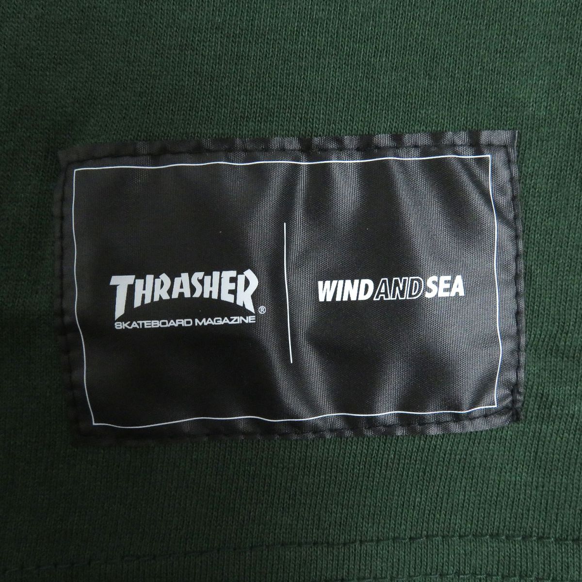 WIND AND SEA Thrasher Logo T-Shirt Green L