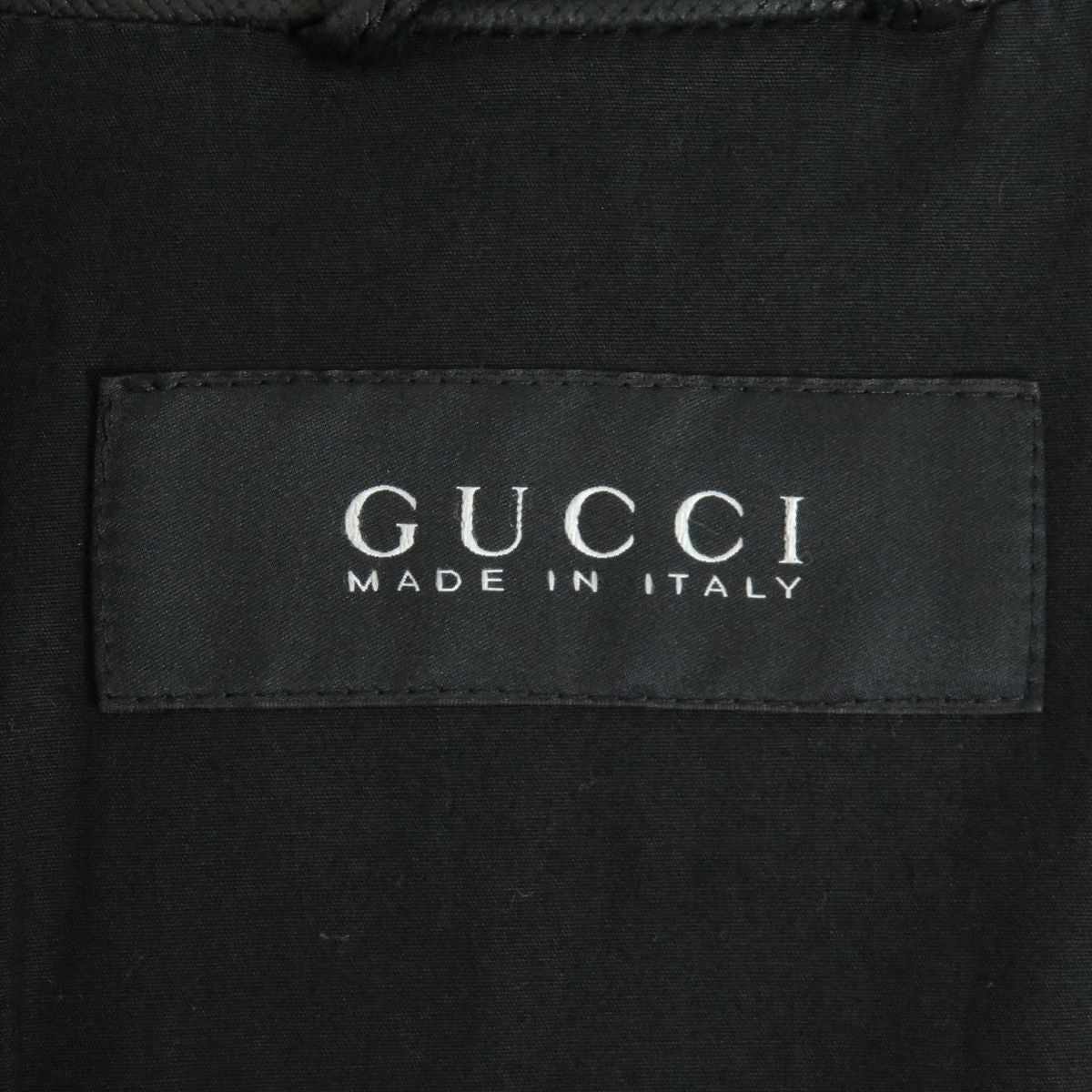 Gucci Leather Jacket Black Size 46