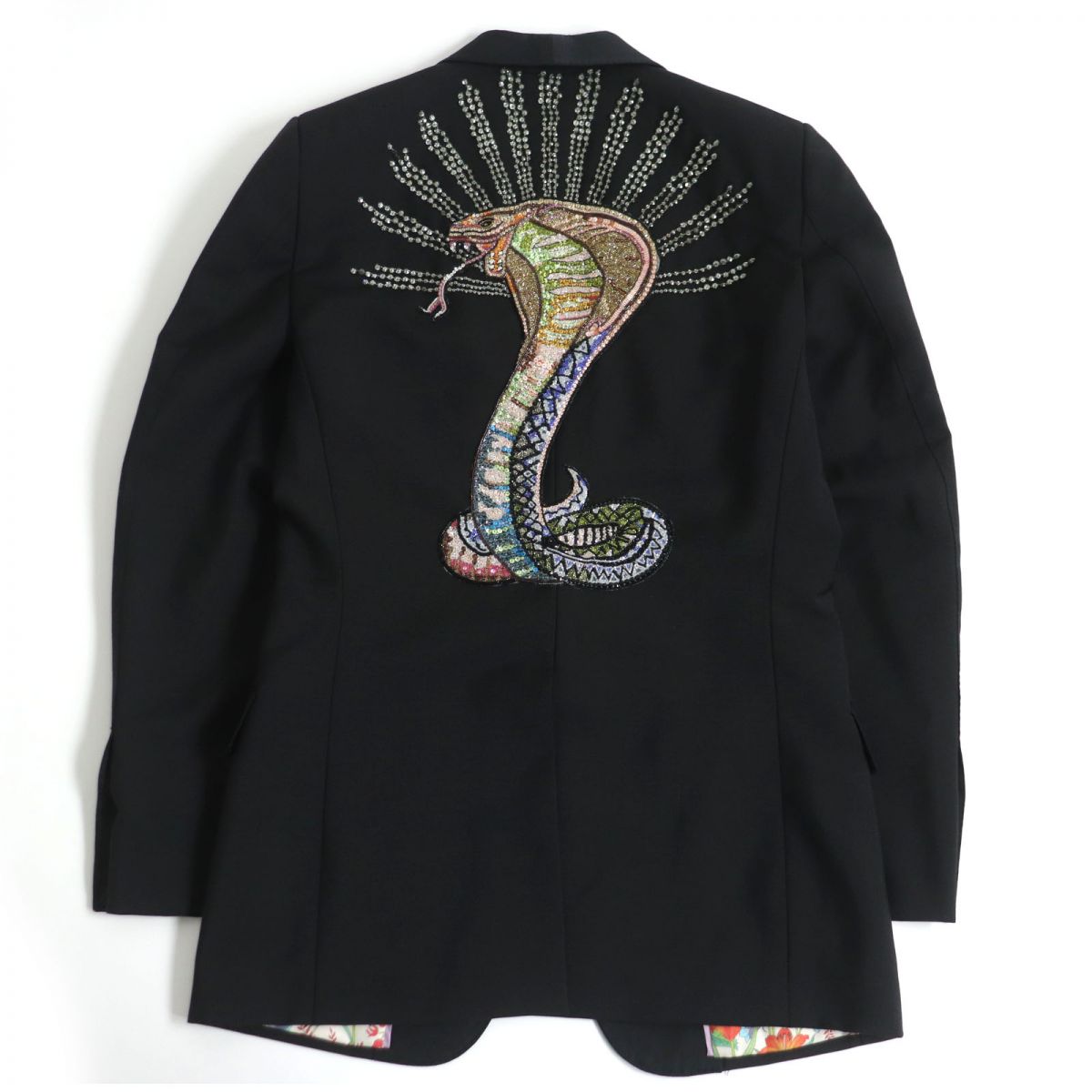 Gucci Cobra Embroidery Mohair Wool Silk Jacket