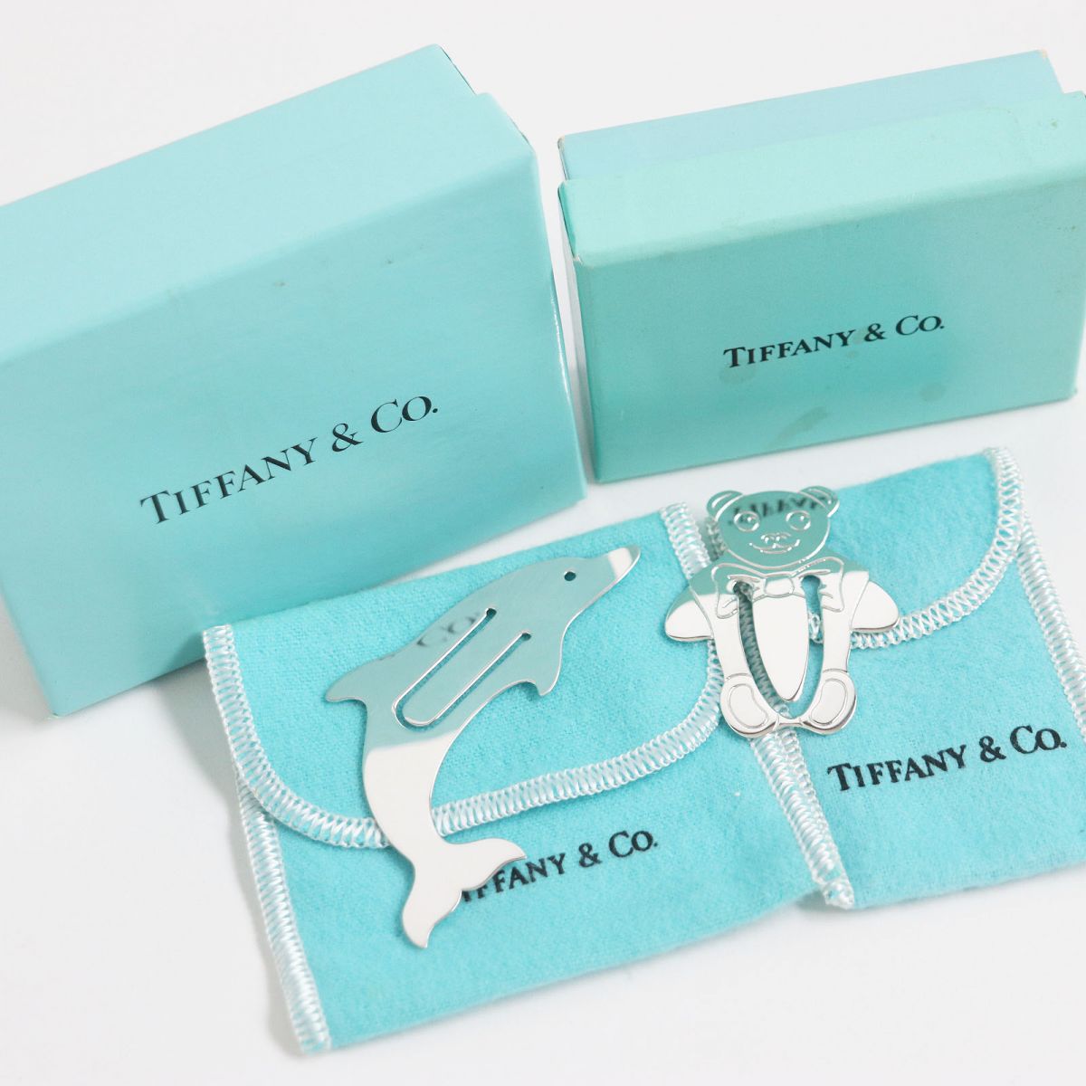 Tiffany & Co SV925 Dolphin Bookmark Set