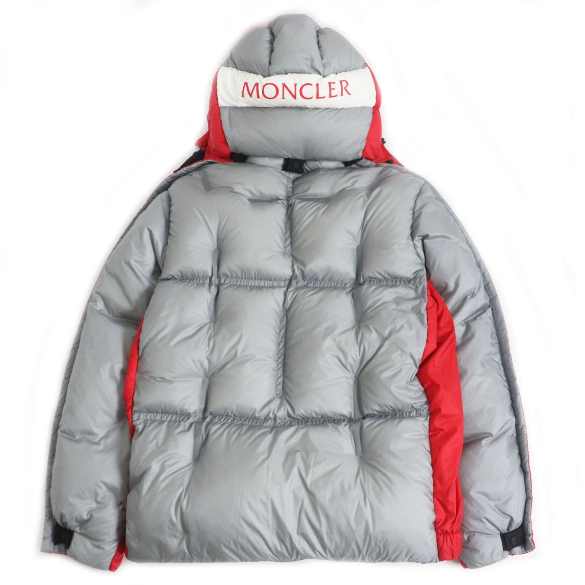 Moncler COOLIDGE Hooded Down Jacket Red/Grey/White