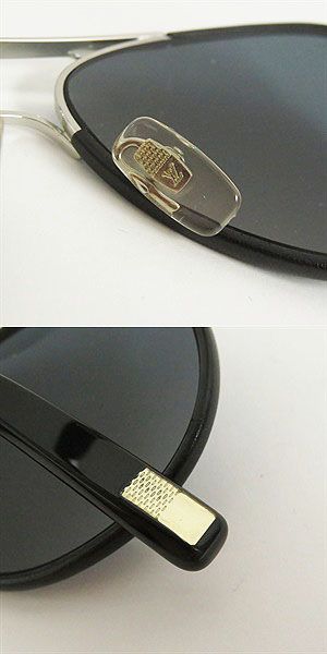 Louis Vuitton Damier Leather Sunglasses Black