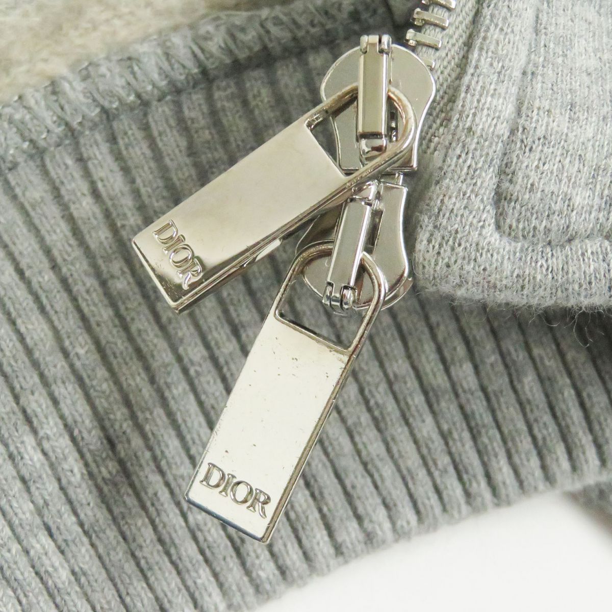 Dior Oblique Patch Cashmere Blend Zip-Up Jacket XS