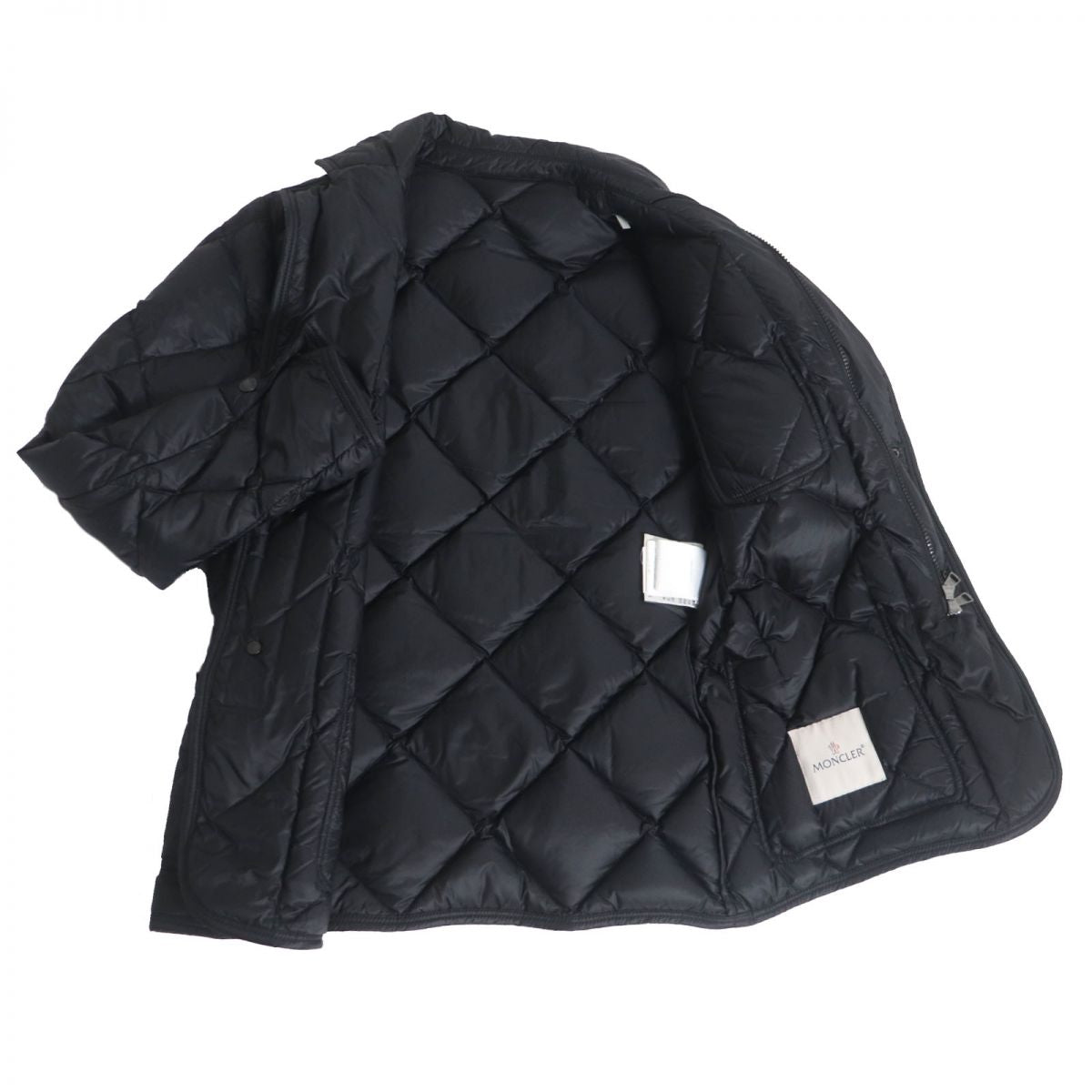 Moncler HERMINIER Logo Quilted Down Jacket Black