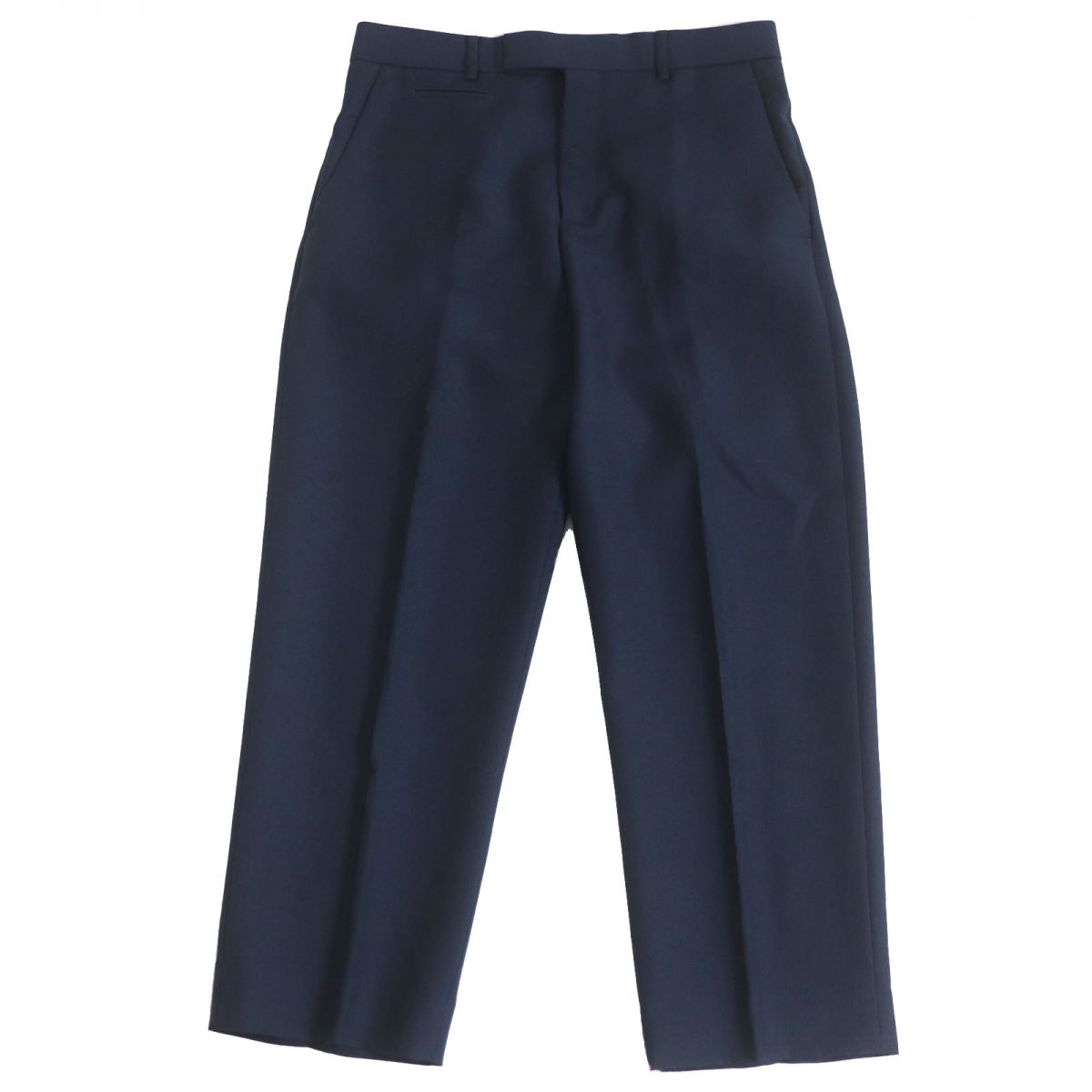 Dior Wool Mohair Single Slacks Trousers Navy