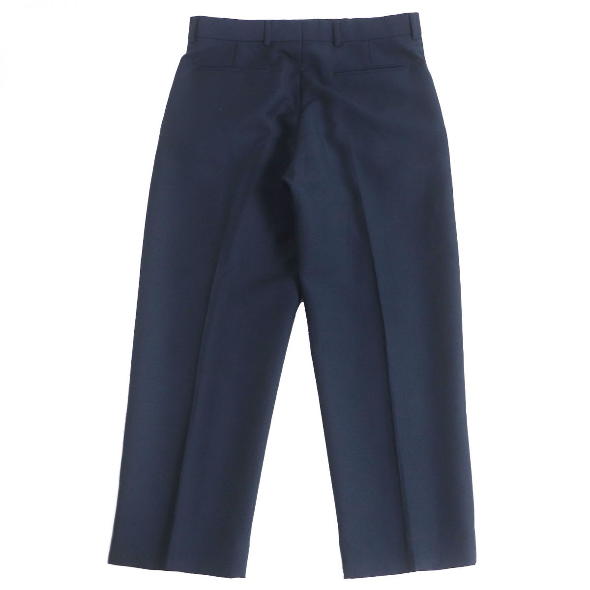 Dior Wool Mohair Single Slacks Trousers Navy