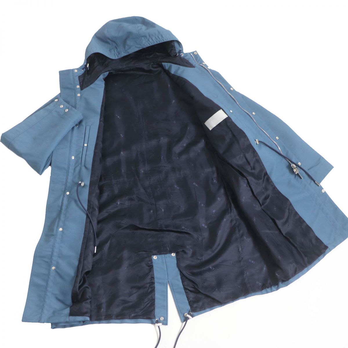 Dior Logo Embroidered Mod Coat Blue 44